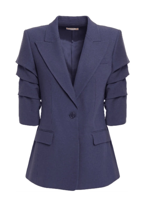 Blazer en crêpe bleu foncé