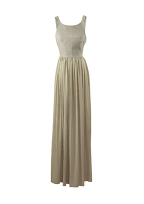 BEIGE EVENING DRESS