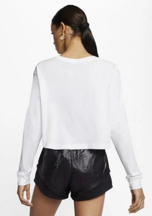 T-SHIRT DE SPORT À MANCHES LONGUES BLANC