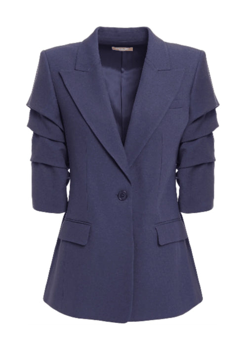 Blazer en crêpe bleu foncé