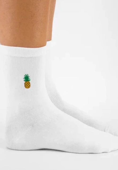 Chaussettes à l'ananas blanc