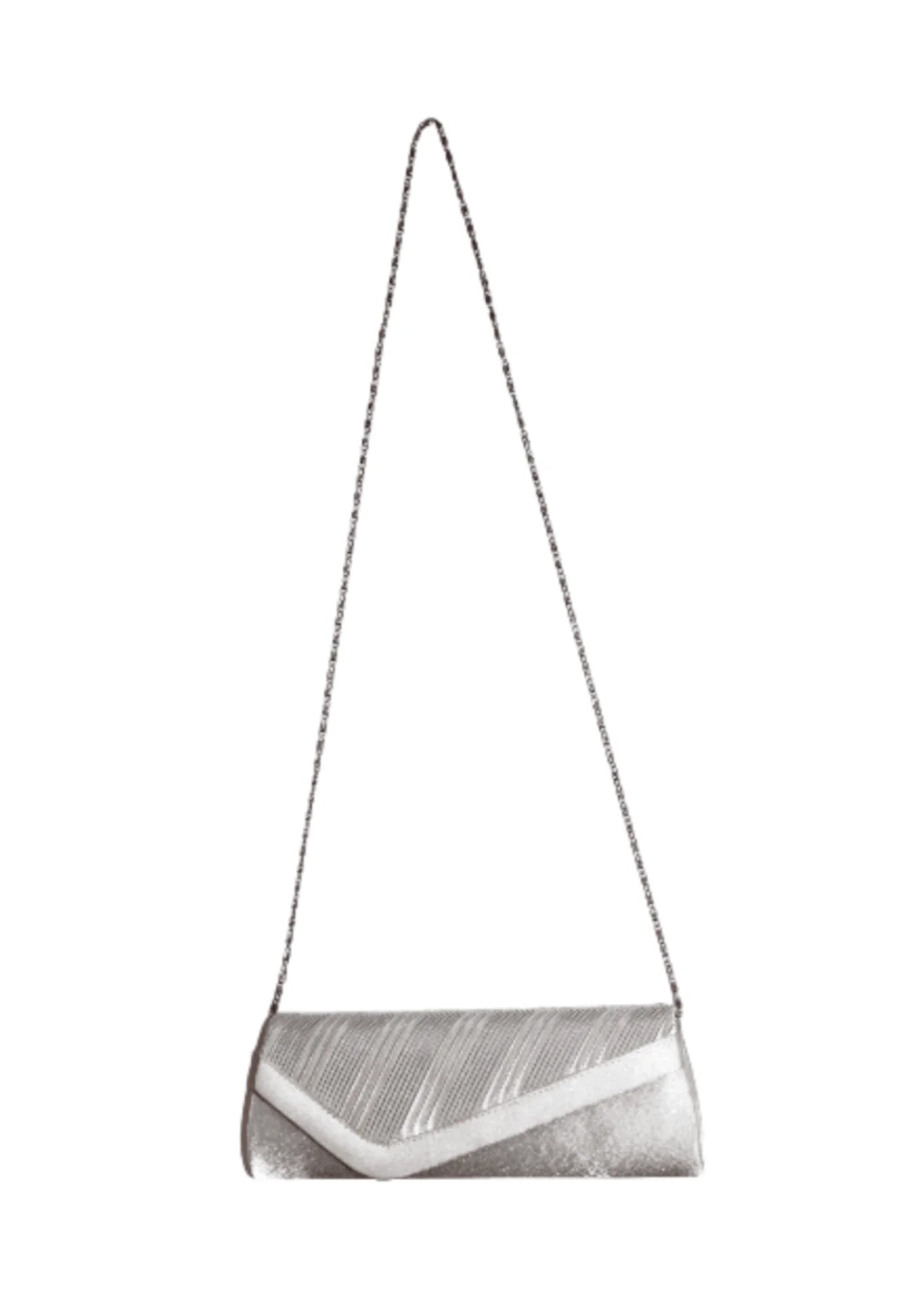 SILVER GREY CLUTCH BAG