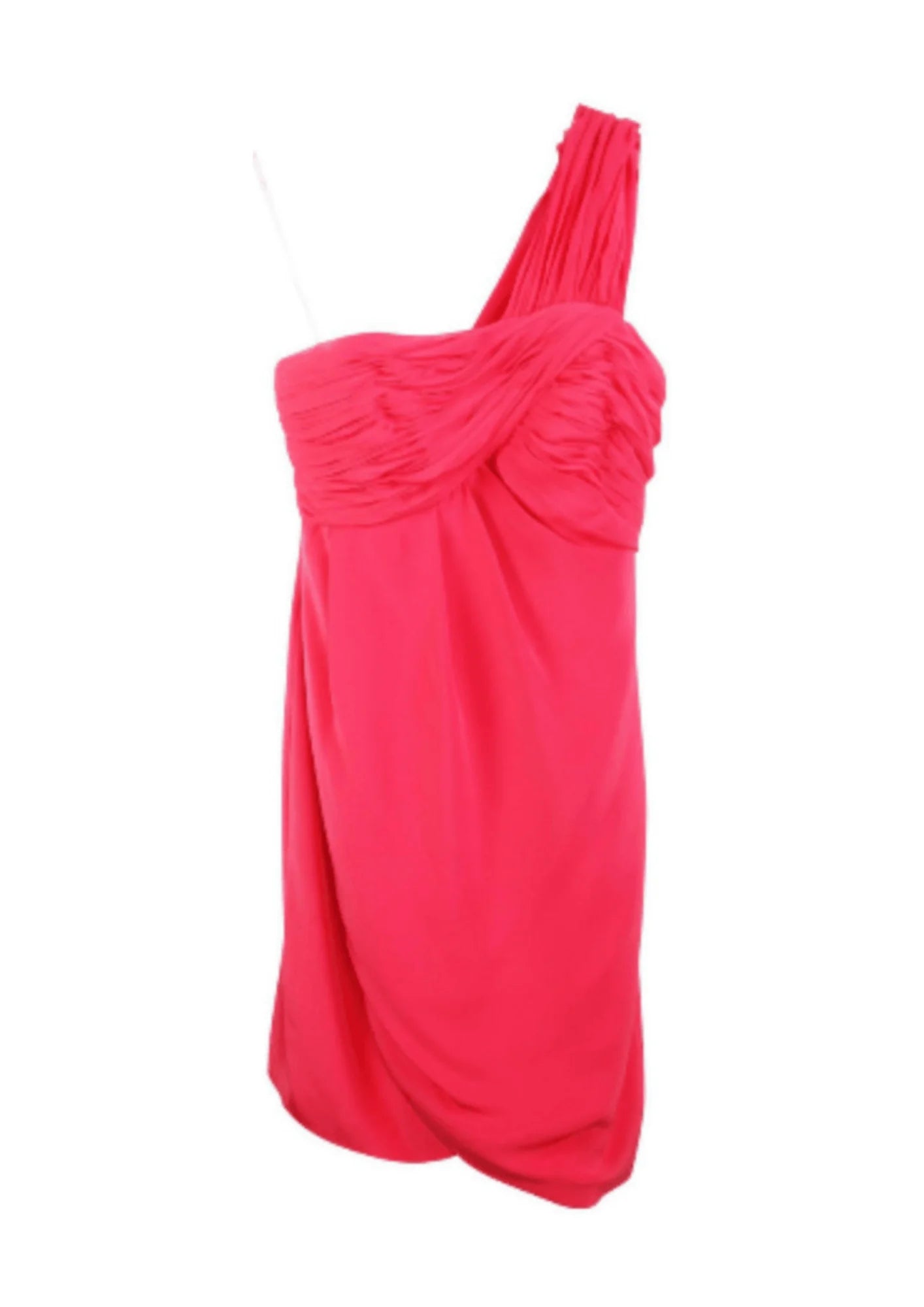 Rot gesammelte Mini -Kleid