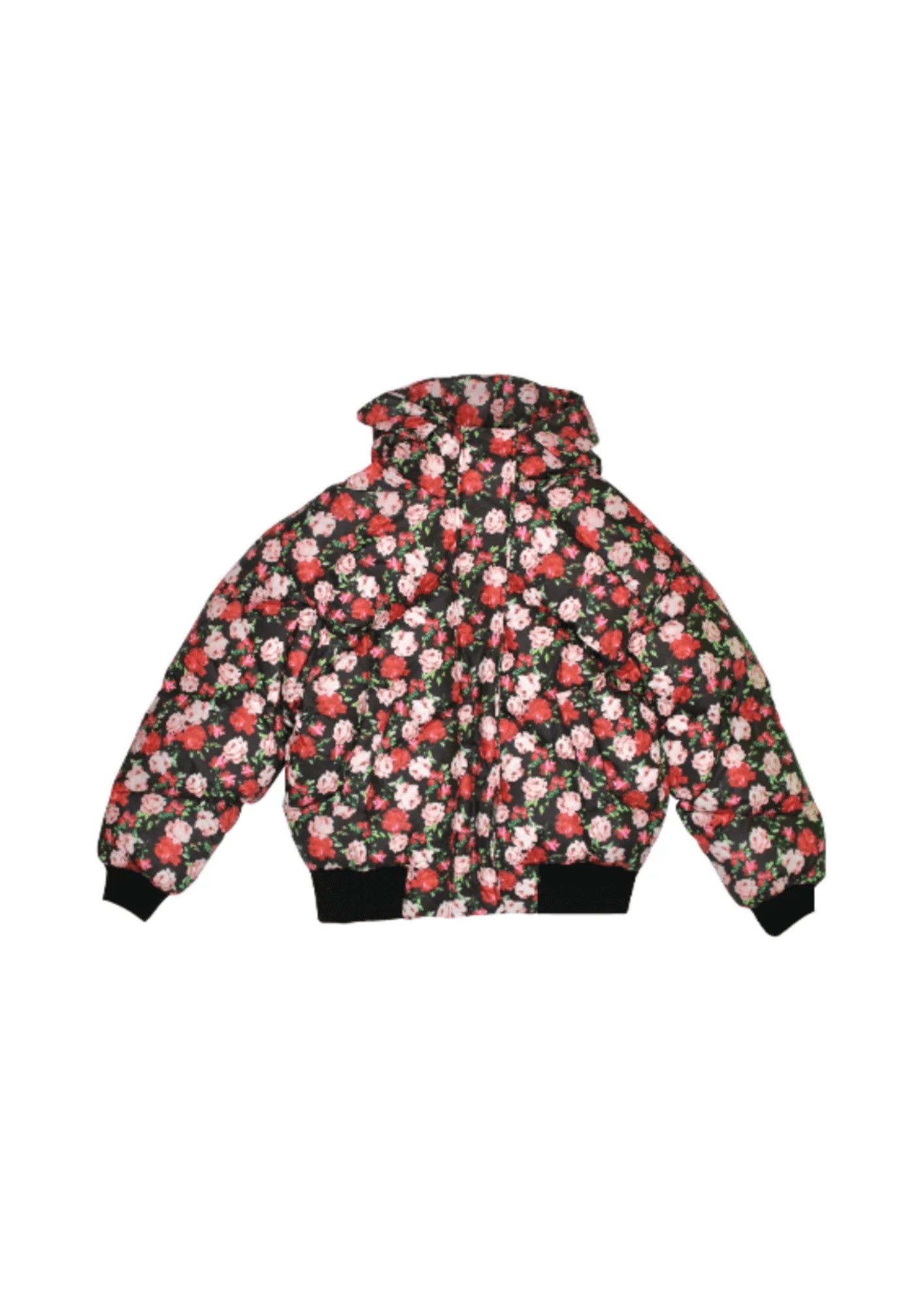 DOWN JACKET WITH FLORAL PRINT
