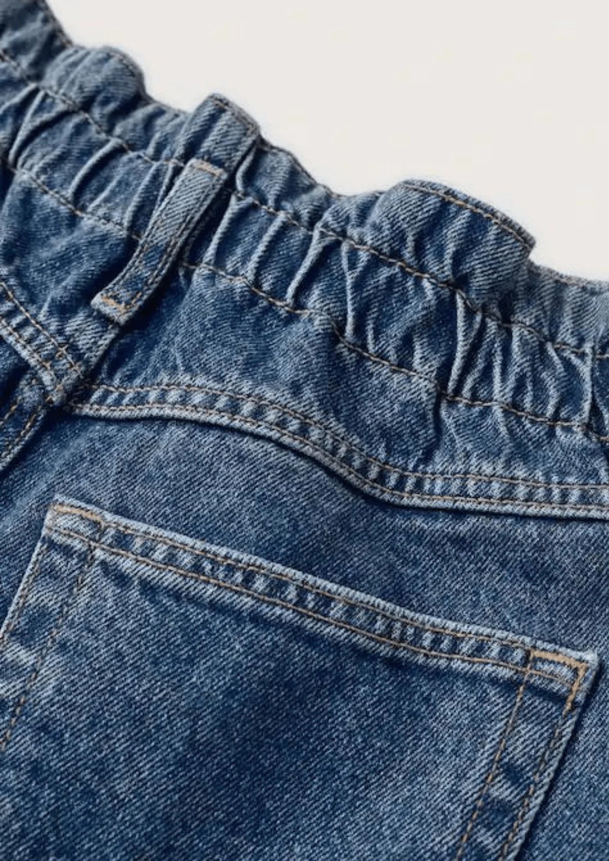 DARK BLUE WIDE-LEG JEANS