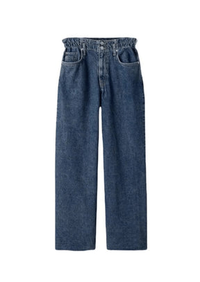 DARK BLUE WIDE-LEG JEANS