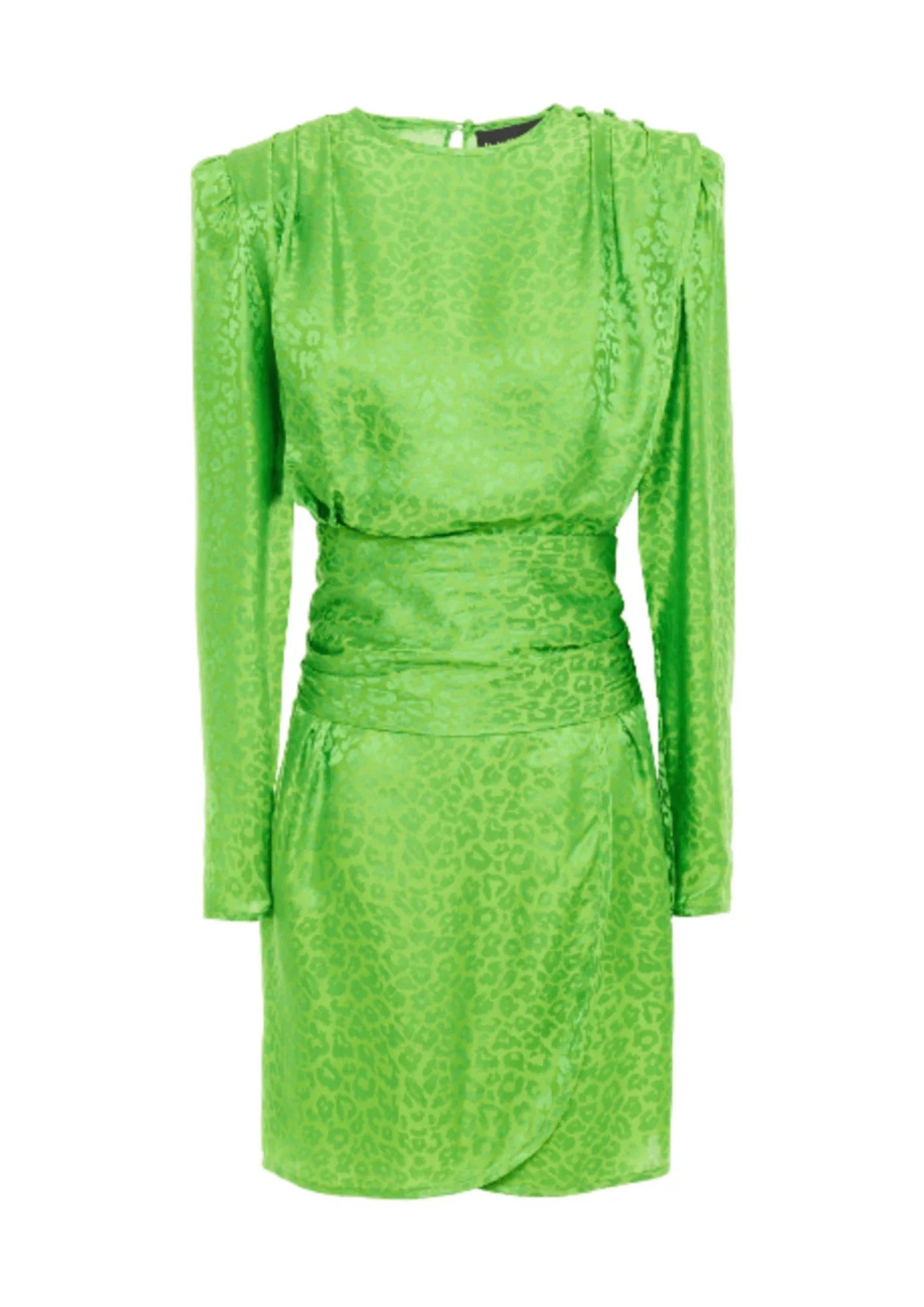 Mini robe en satin vert néon