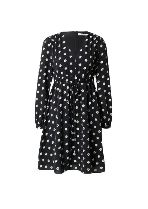 BLACK FLORAL MATERNITY DRESS