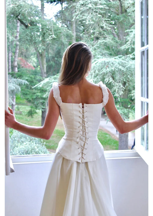 Weißes Hochzeitsoberteil