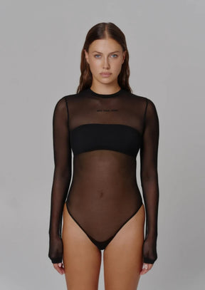 BODY EN MAILLE BLACK NOT YOUR BABE