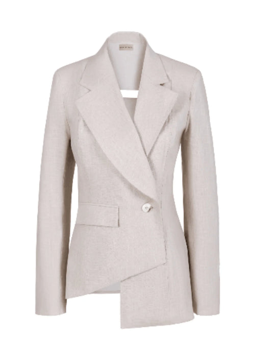 BEIGE BLAZER WITH CUT OUT DETAIL