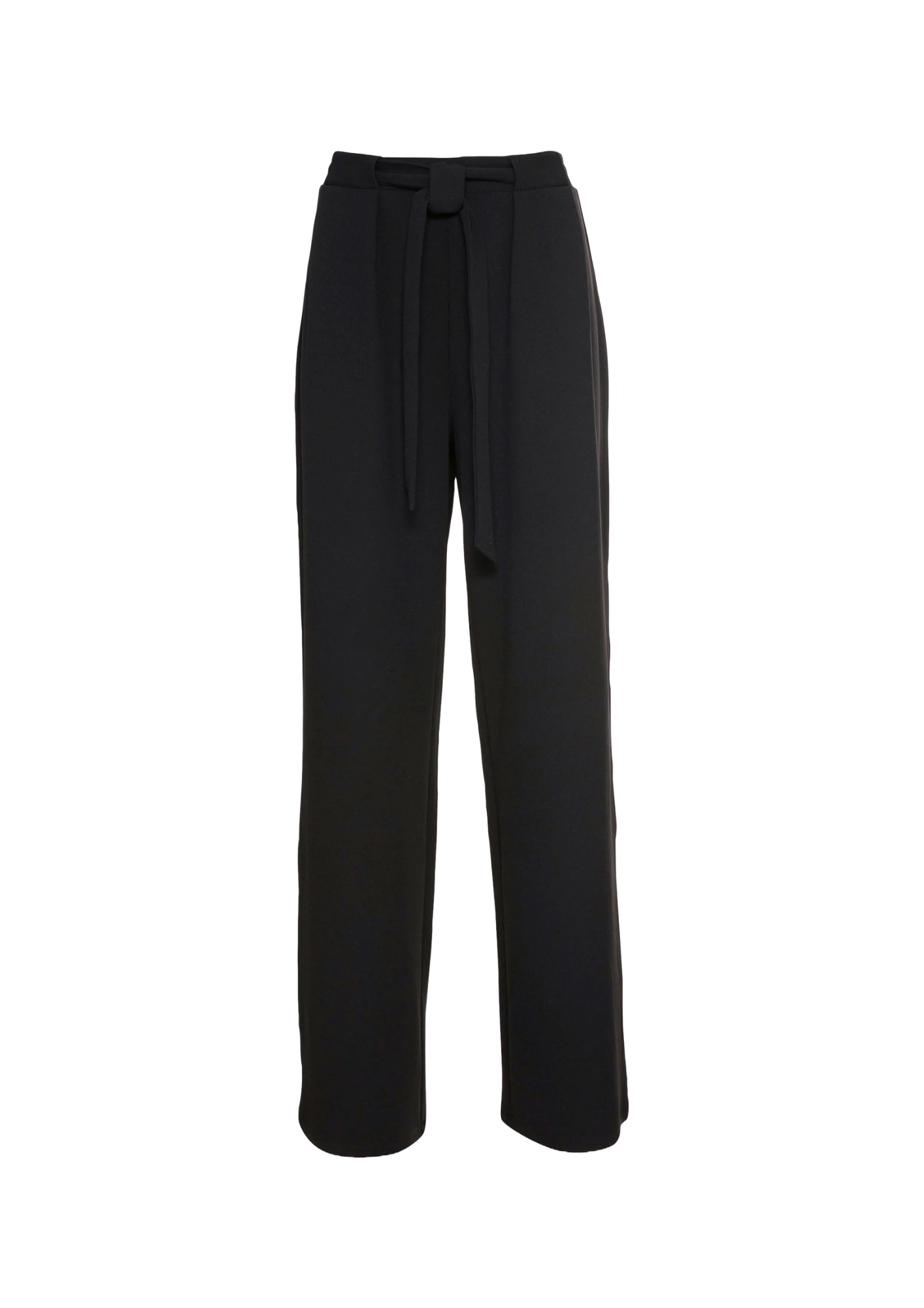 BLACK WIDE-LEG TROUSERS