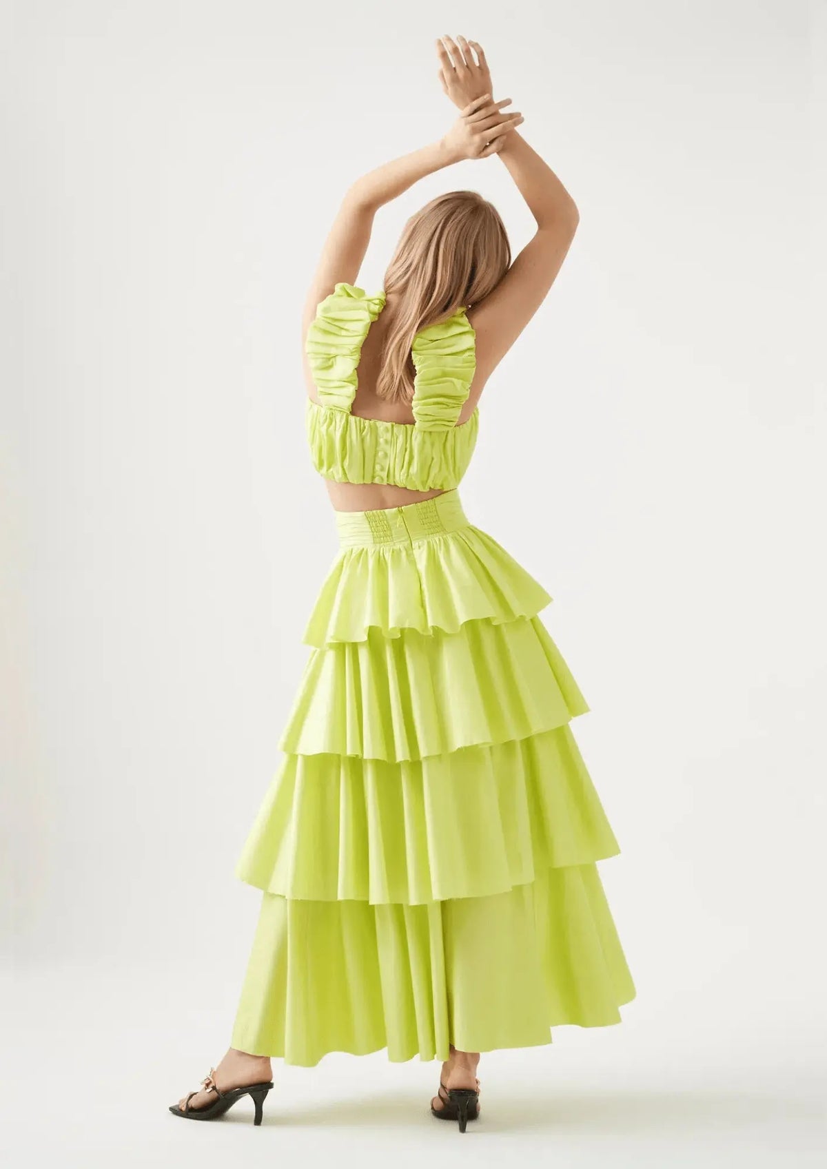 LEMON MEDINA RUCHED CROPPED TOP