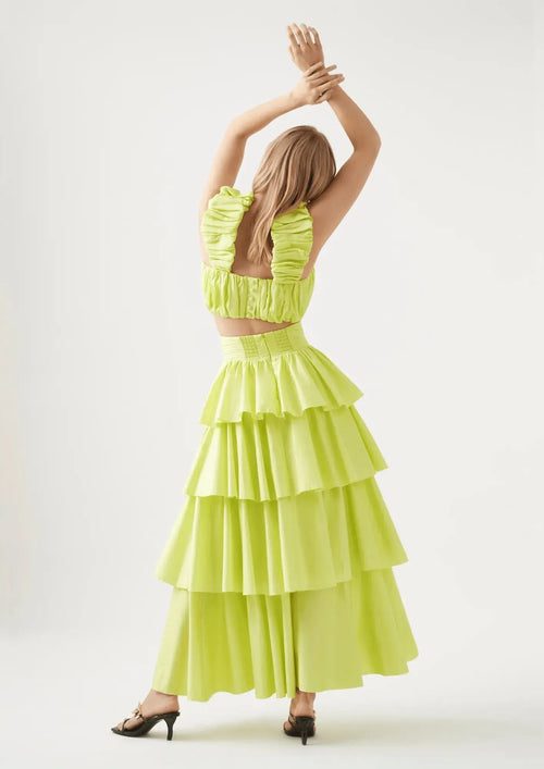 LEMON MEDINA RUCHED CROPPED TOP