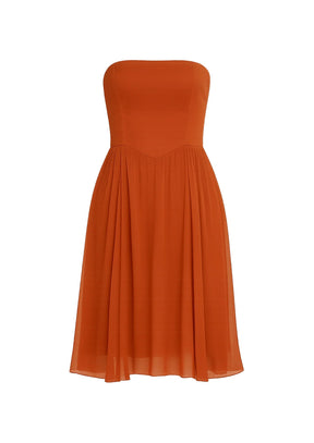 BRAUNES MIDIKLEID MIT SCHAL