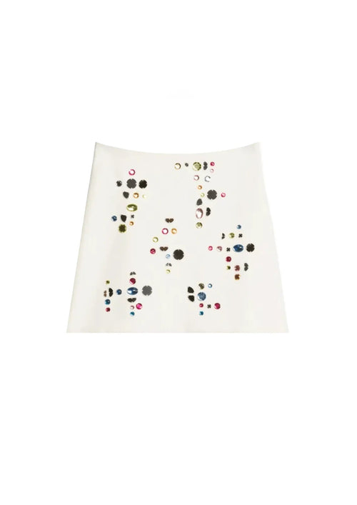 JEWEL EMBROIDERED SKIRT