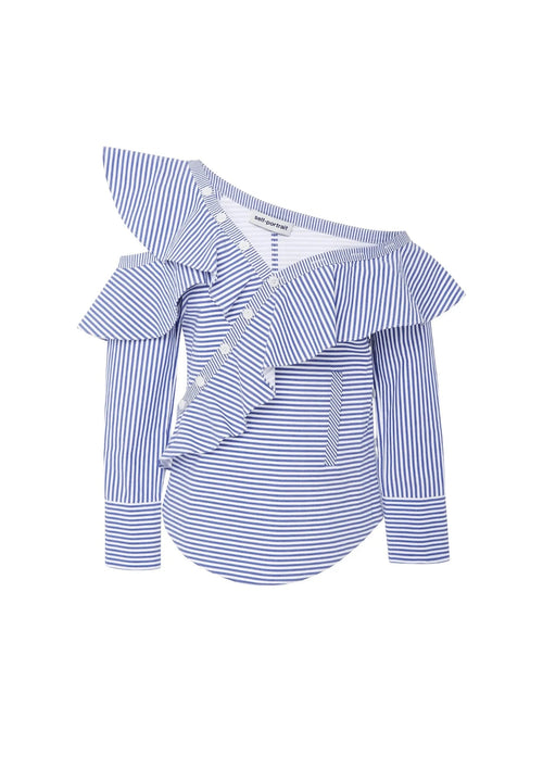 FRILLED ASYMMETRIC SHIRT