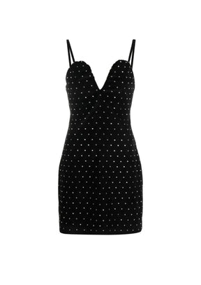 BLACK VELVET MINI DRESS