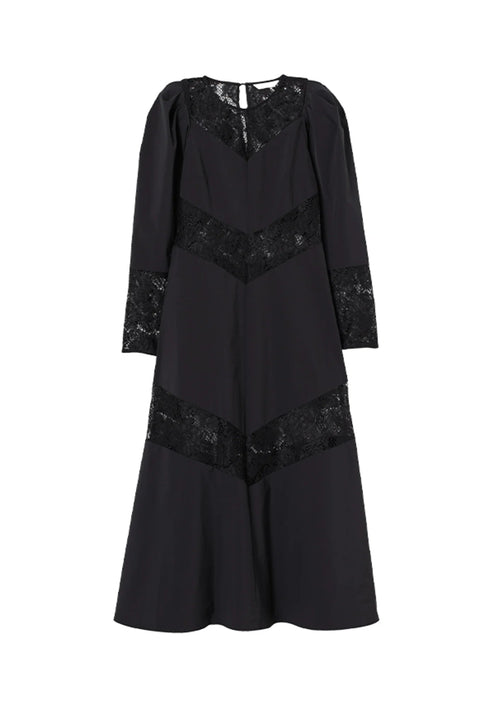 LACE PUFF SLEEVED DRESS