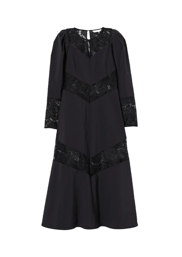 ROBE À MANCHES BUFFLET EN DENTELLE