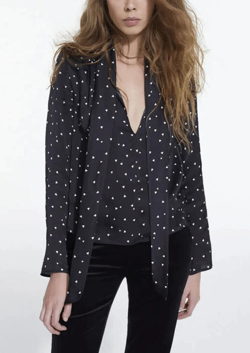 BLACK PRINTED TOP