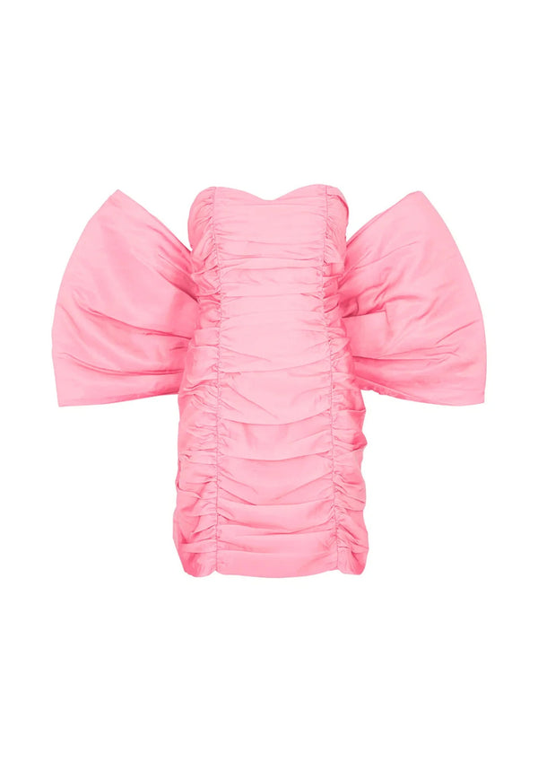 Robe mini rose clair à nœud