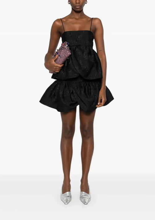 MINI-JUPE JACQUARD NOIRE