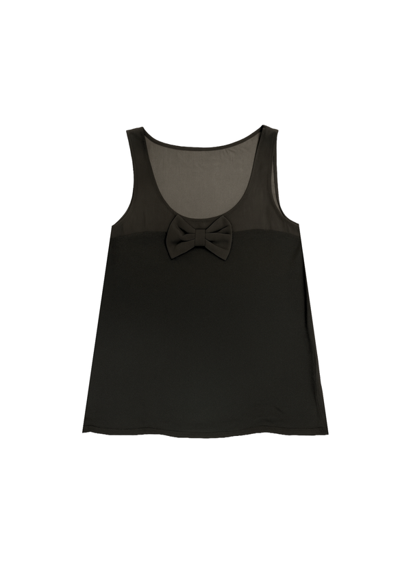 Haut métallisé noir