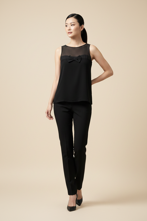 BLACK METALLIC TOP