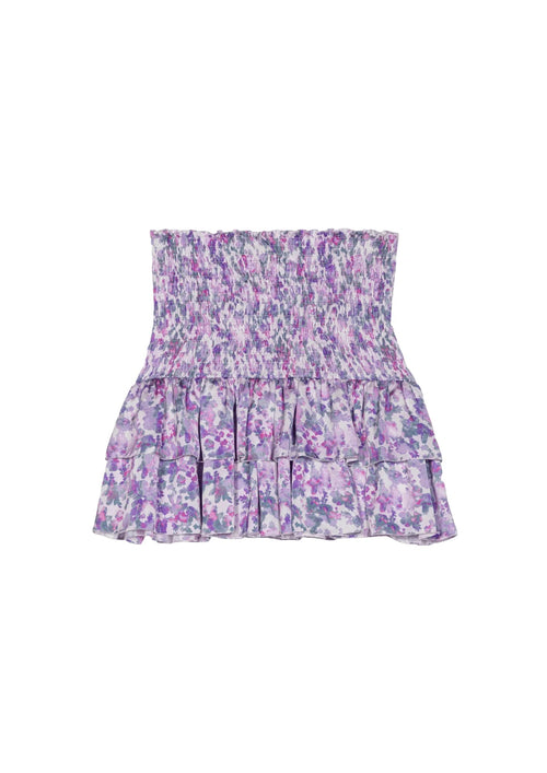SMOCKED FLORAL SKIRT