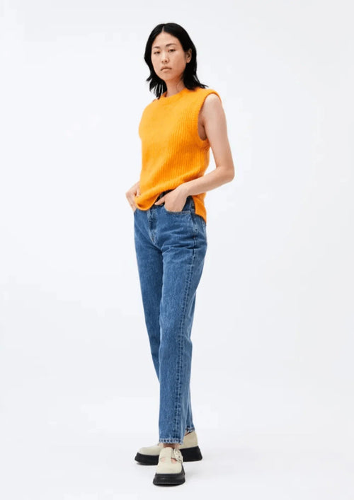 GILET EN TRICOT DE LAINE ORANGE