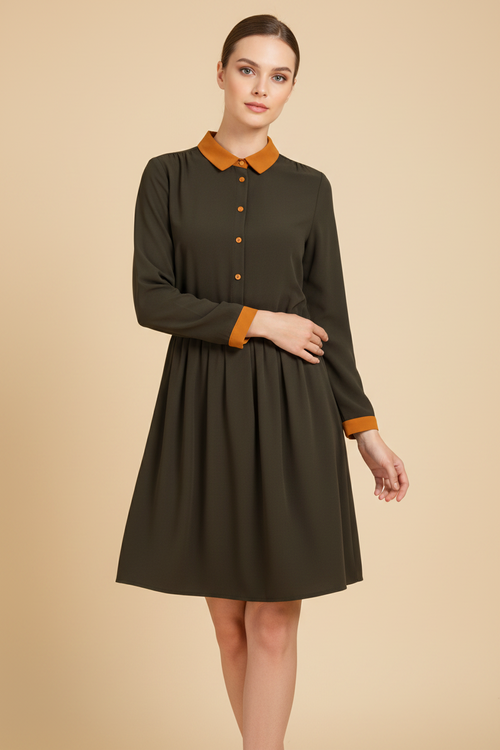 BLACK & CAMEL DRESS