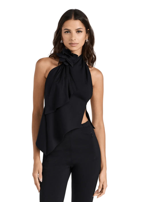 SCHWARZES HALTER-TOP