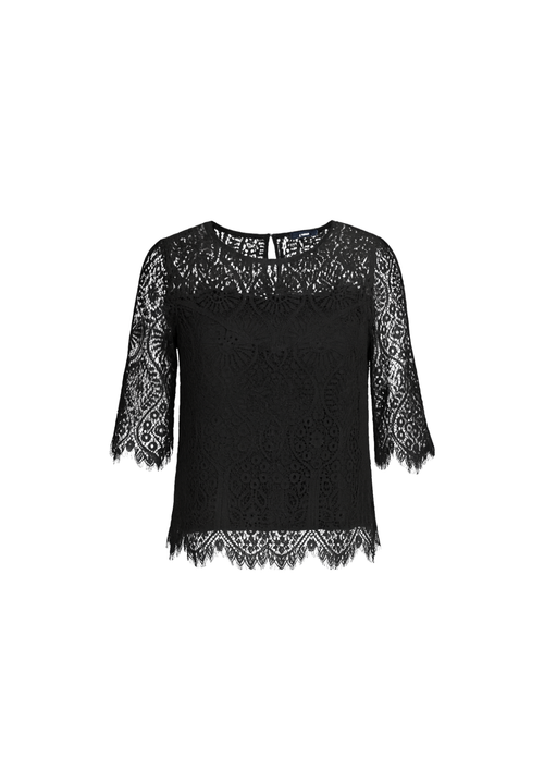 BLACK LACE TOP