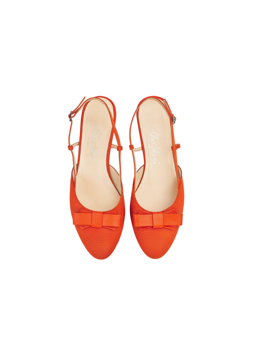 ORANGE BOW SHOES