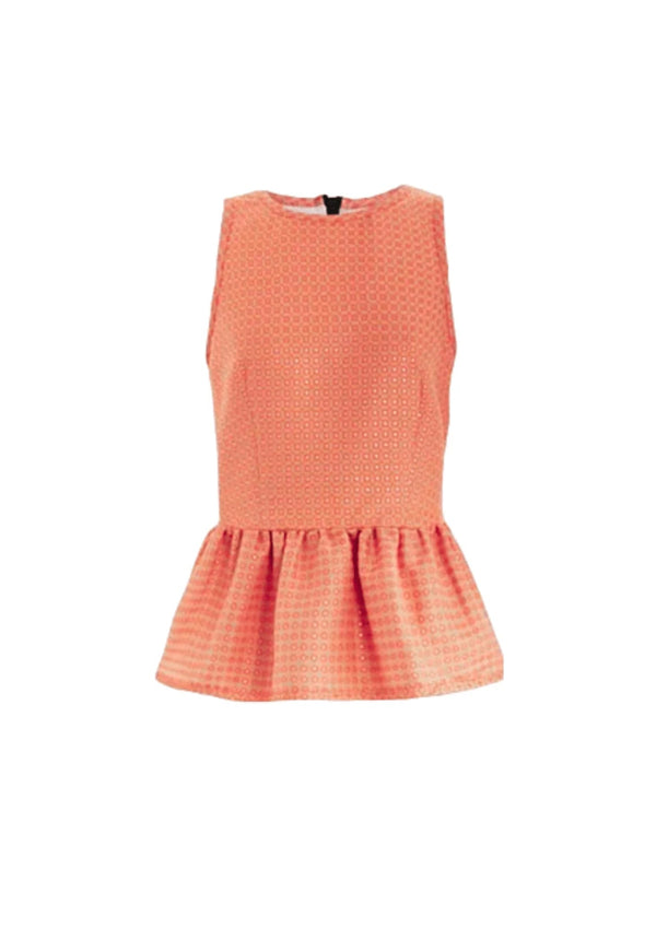 HAUT À PÉPLUME ORANGE