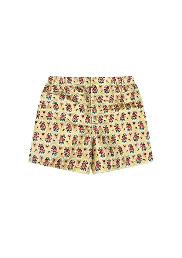 Shorts mit floralem Jacquardmuster