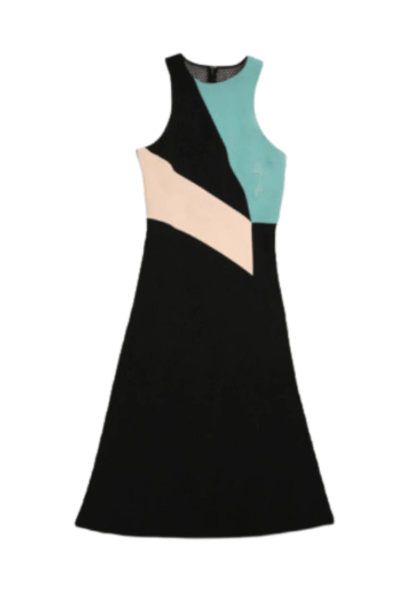 Robe midi multicolore