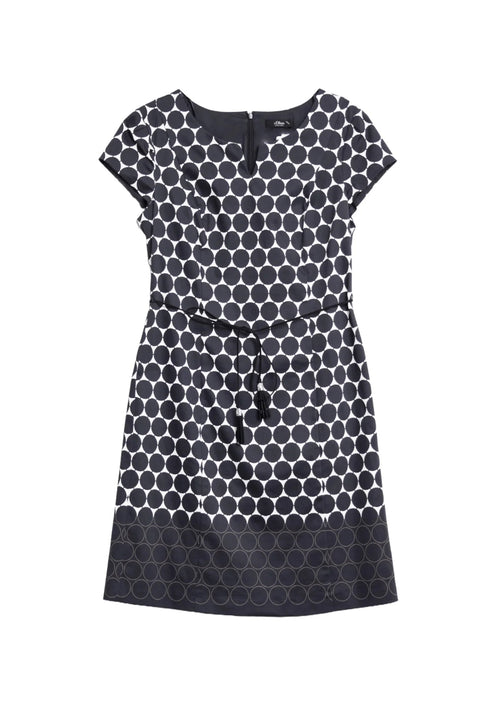NAVY BLUE POLKA-DOT DRESS
