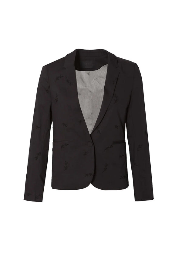 Blazer noir brodé