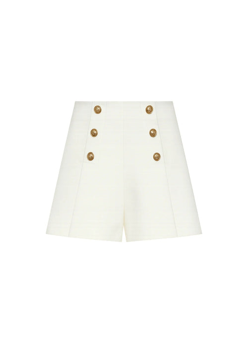 WHITE BERMUDA SHORTS