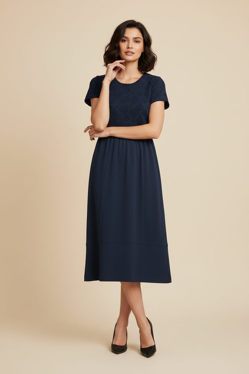 NAVY BLUE FLORAL DRESS