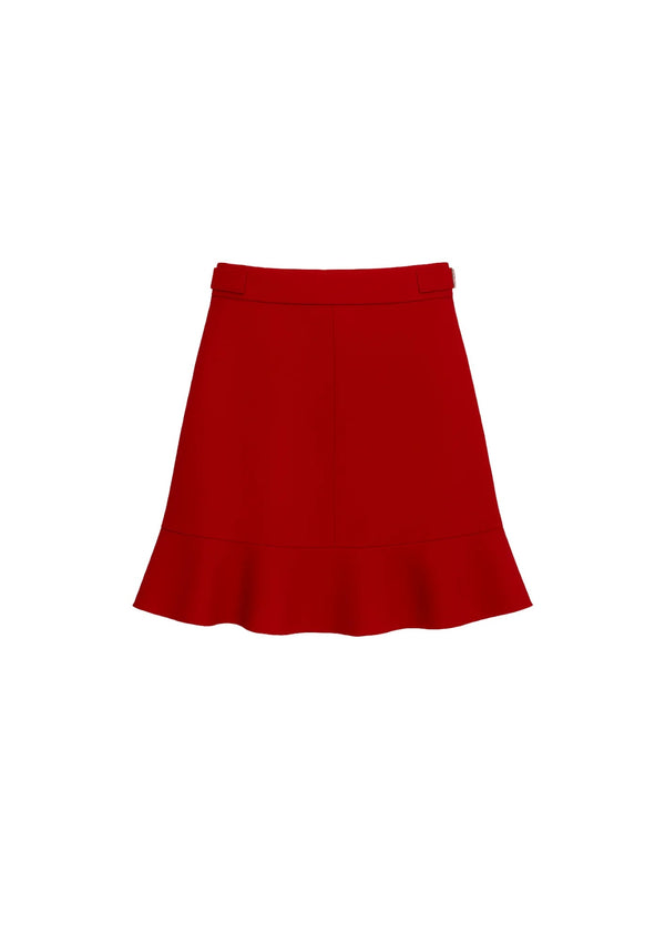 ROTER A-LINIEN-MINIROCK