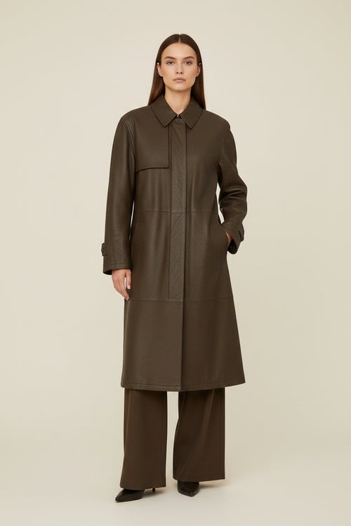 UNISEX LEATHER LONG JACKET