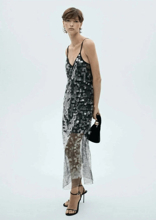 SEQUINED MIDI DRESS