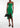 GREEN RUCHED MIDI DRESS