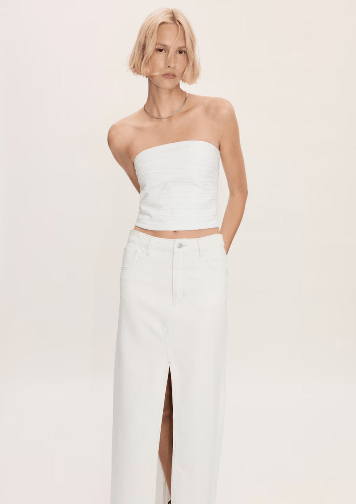 LANGER JEANSROCK MIT SCHlitz