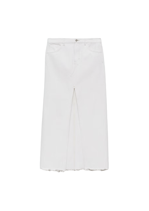 LANGER JEANSROCK MIT SCHlitz