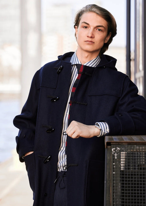 DUFFLE MANTEAU BLEU MARINE