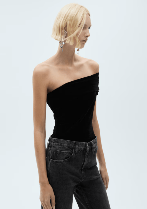 ASYMMETRIC VELVET BODY